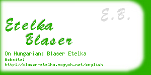 etelka blaser business card